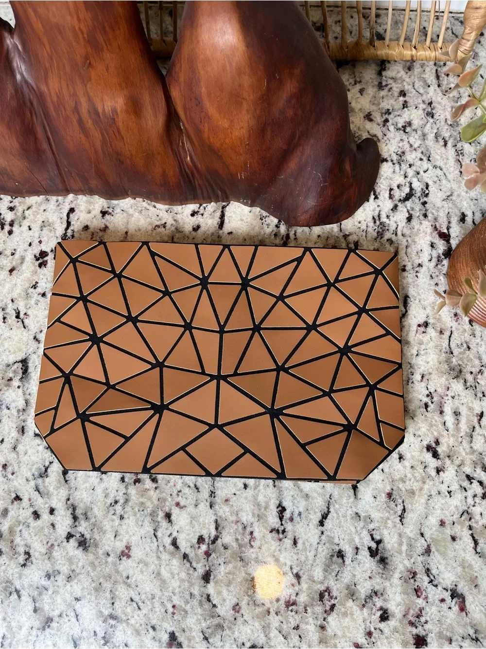 Patrizia Luca Geometric Tan Crossbody Bag